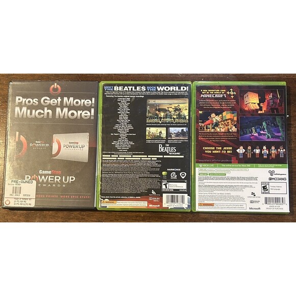 Lot of 3 Xbox 360 Games - Minecraft Story Mode, Beatles Rockband & Destiny - Picture 2 of 3